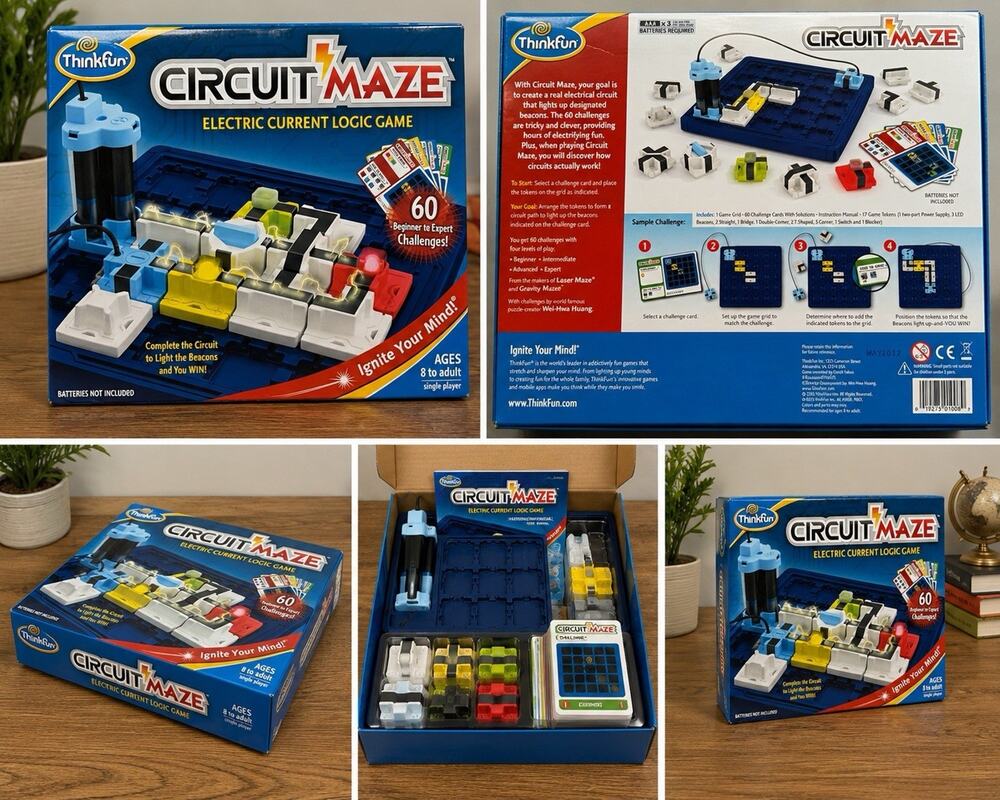 ThinkFun Circuit Maze Electric Current Logic Game Complete STEM Ages 8+